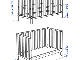 Pătuc Ikea Gulliver cu saltea foto 4