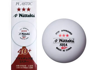 Nittaku SHA 40+»Новый мяч из нецеллулоидного полиэтилена доступен только в белом цвете. Сделано в Ки