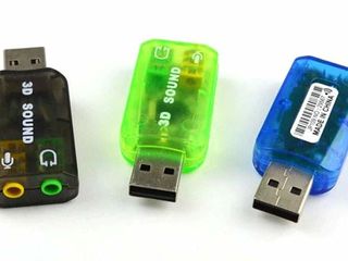 Простые звуковые карты. Вставляем в USB, все элементарно. Драйверов не требуют. foto 2