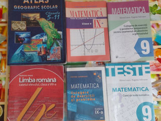 1.Matematica teste culegeri cl9. 2.Limba Romana (caietul elevului)cl.8. 3.Atlas cl5-11 foto 1