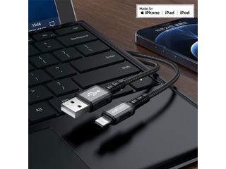 Cablu de date de încărcare din aliaj de aluminiu ACEFAST C1-02 USB-A la Lightning foto 2