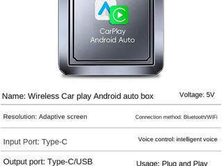 Adaptor wireless CarPlay Беспроводной адаптер CarPlay и Android Auto