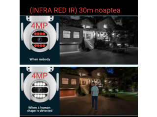 4MP camera Asus Rapida exterioara cu microfon , rotativa, dinamic WiFi Icsee inscrie pe microSD 24h foto 2