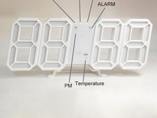 Подарочные=LED-3D-Часы электронные с термометром. Есть будильник. Настольные-настенные цифровые. foto 8