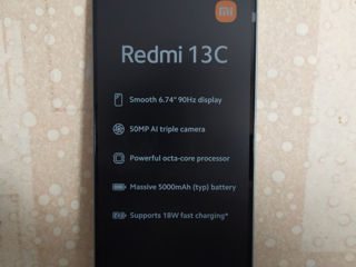 Смартфон Xiaomi Redmi 13C, 6.74", 8/256Гб, чёрный, новый, доставка foto 3