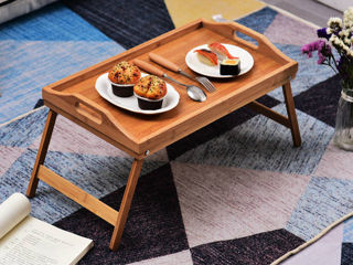 Подарочный   столик из бамбука "Завтрак в постель" foto 4