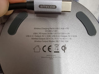 Sitecom wireless charging Pad & usb-c Hub+PD  ch 004 v1001 foto 4