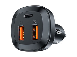 Încărcător auto din metal cu trei porturi ACEFAST B9 66W(2USB-A+USB-C). foto 3