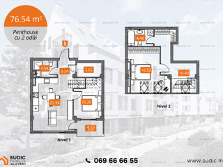 Apartament cu 3 camere, 77 m², Centru, Ialoveni foto 4