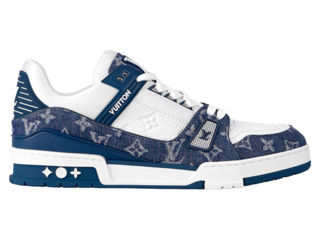 Louis Vuitton LV Trainer Monogram Denim White Blue foto 1