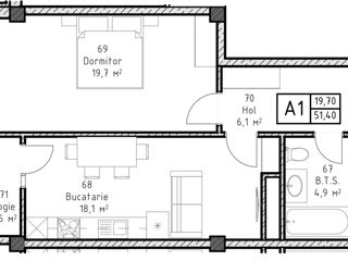 Apartament cu 1 cameră, 40 m², Periferie, Ialoveni foto 7