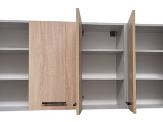 Set mobila bucatarie Alcantara 2 m Gri Deschis / Gri Inchis foto 1
