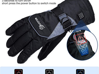 Mănuși cu încălzire electrică cu baterie reîncărcabilă pentru bărbați și femei Eivotor foto 3