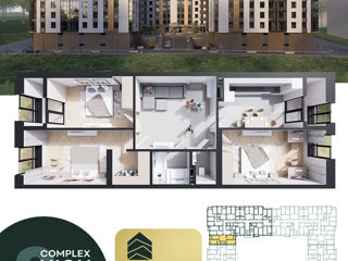 Ap. 3 cam., 96 м², 6/10 et.