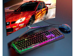 Set tastatură și mouse cu iluminare HOCO DI16 Gaming (versiunea rusă) foto 2