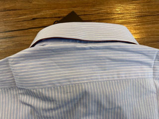 The Kooples Men's Casual Dress Shirt Slim Blue Striped Cotton Size Xs, S, L foto 10