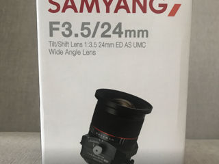 Samyang 24mm f/3.5 ED AS UMC Tilt-Shift Sony E-mount Nou foto 2