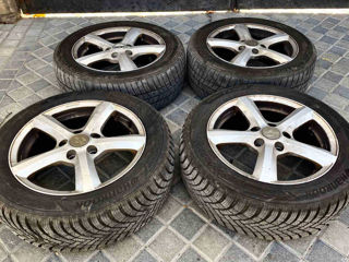 Jante skoda superb plus cauciucuri iarna 205/60/R16 hankook