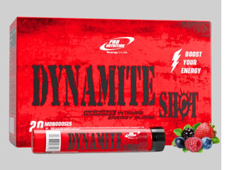 Dynamite Shot, Amplificator de energie, 20 monodoze x 25ml, Fructe de pădure