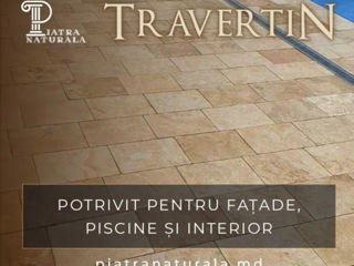 Travertin gresie și travertin faianță pentru terasa, foisor, piatra fatada casa, fatada gard foto 2