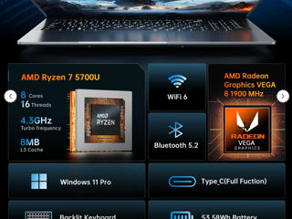 ACEMAGIC AX16 Pro AMD Ryzen 7 5825U Laptop , 16 / 512 GB foto 4