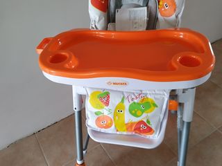 Scaun pentru mincare Macaca Good Baby Deluxe (Orange) foto 3