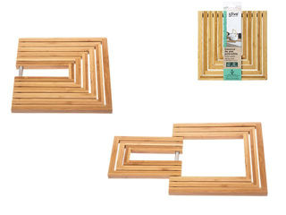 Suport Reglabil Pentru Vase Fierbinti Din Bambus Five 34X19Cm