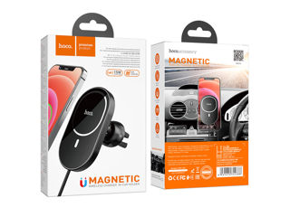 Suport auto wireless Hoco CA90 negru foto 3