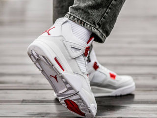 Nike Air Jordan 4 Retro White Metallic Red Unisex foto 9