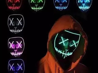 Светодиодная неоновая маска «Судная ночь» - новый тренд 2019 года! foto 3