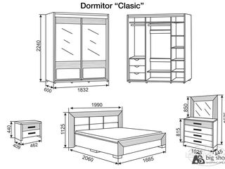 Dormitor Ambianta Clasic (Wenge) foto 2