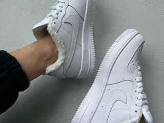 Nike Air Force 1 Low White Unisex cu blana / с мехом foto 9