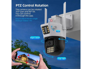 Wi-Fi-камера-сигнализация 3+3 МП, двойная камера-робот foto 11