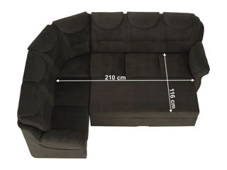 Canapea modernă extensibilă Tempo Kondela din velur foto 10