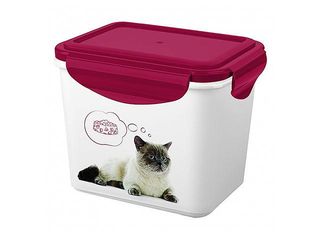Container Pentru Hrana Lucky Pet 0.9L, Pisici, Bordo foto 1