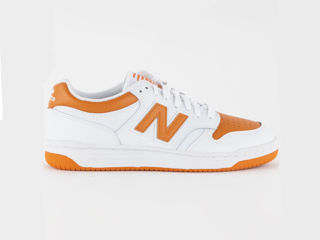 New Balance 480 in white and orange