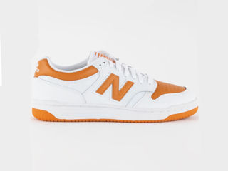 New Balance 480 in white and orange foto 1