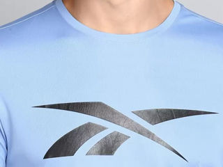 Reebok Printed Round Neck Polyester Blue foto 5