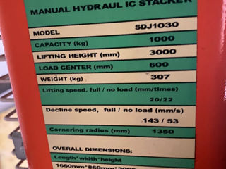 Transpalet manual hidraulic / Гидравлическая ручная тележка foto 3