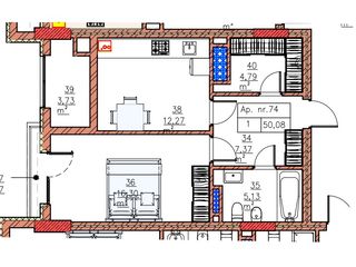 Apartament cu 1 cameră, 50 m², Centru, Codru, Chișinău mun. foto 12