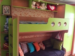 Детская двухуровневая спальня + школьно-компьютерный уголок foto 1