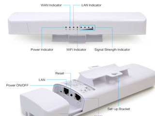 Comfast CF-E314NV2 300Mbps 2.4GHz 2*14dBi  WiFi мост до 5 км foto 2