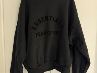 Fear of god essentials (black hoodie) foto 2