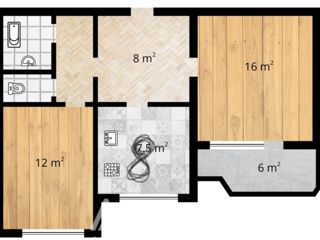 Apartament cu 2 camere, 60 m², Ciocana, Chișinău foto 2