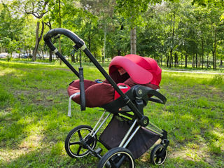 Коляска 3 в 1 Cybex Priam True Red + аксессуары foto 6