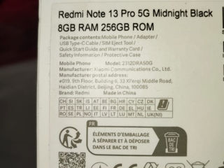 Xiaomi Redmi Note 13 Pro 5G 8+4 gb /256 gb Nou! foto 3