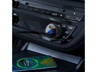 Incarcator auto din metal ACEFAST B7 45W (USB-A + USB-A) cu display digital foto 4