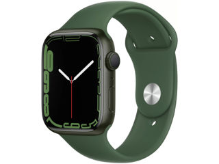 Apple Watch Series 7 GPS, 41mm Green Aluminium Case with Clover Sport Band, MKN03