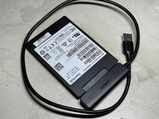 Adaptor Sata la USB 3.0 pentru HDD/SSD 2.5 inch, Ugreen, 5 Gbps, SATA 7+15 pini, Negru foto 1