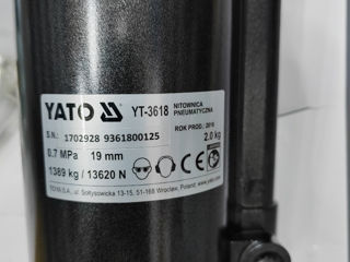 Профессиональный пневматический заклёпочник YATO YT-3618 foto 4